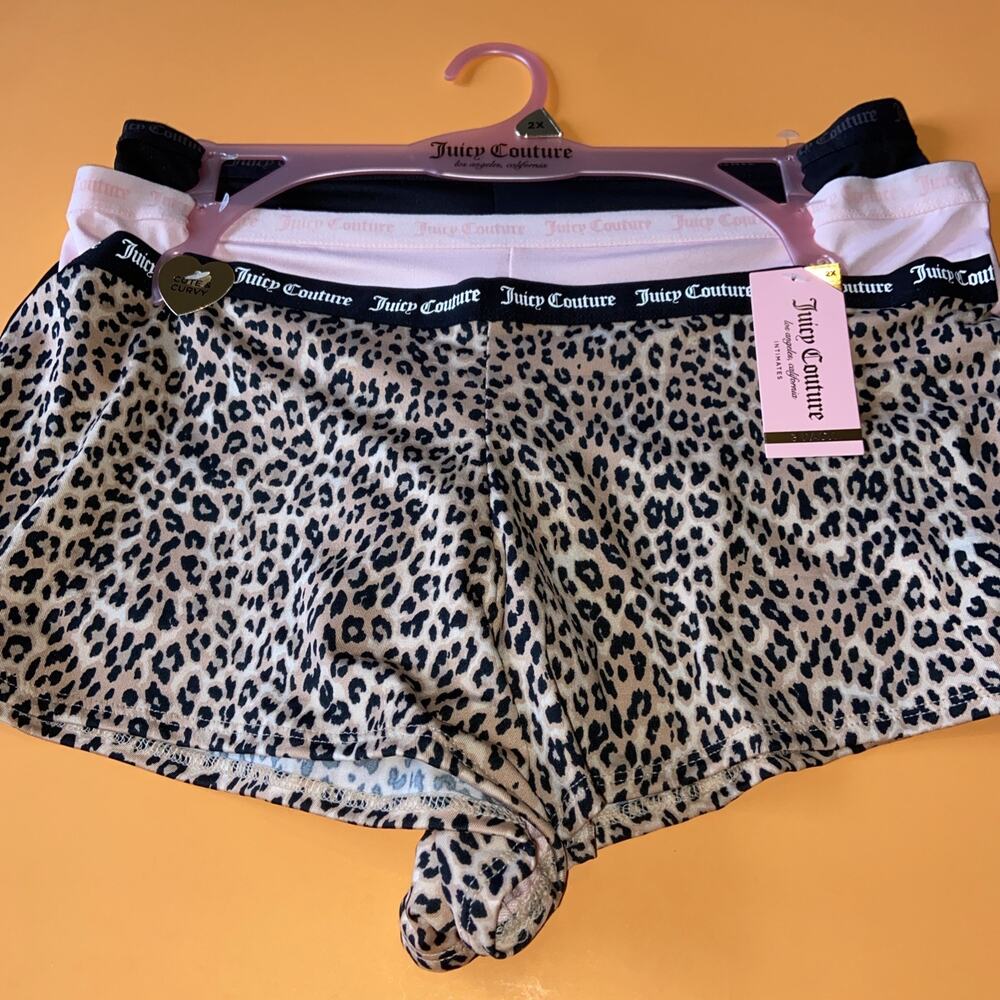 NEW!Juicy Couture 3 Pack! Women's Boyshorts Panties/ 2X /MSRP $28/REDUCED!